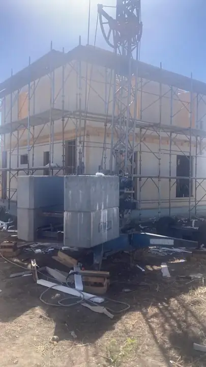 Șantierul Ansamblului Poiana, în timpul construcției