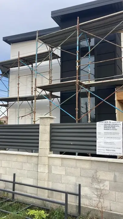 Șantierul Ansamblului Poiana, în timpul construcției