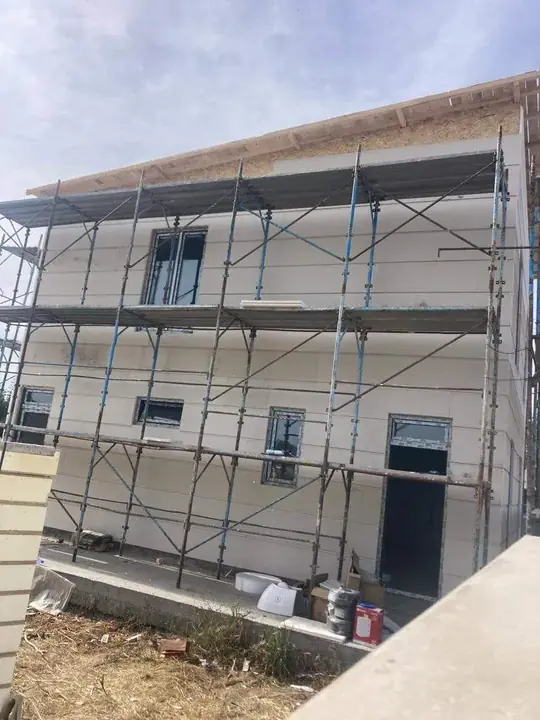 Șantierul Ansamblului Poiana, în timpul construcției